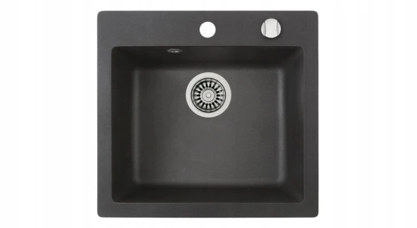 Zlewozmywak Teka Clivo 50 S-TQ Onyks + bateria Oval 915 Czarna