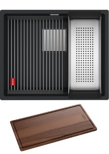 Zlewozmywak podwieszany Franke Kanon KNG 110-52 Fragranit+ Czarny Mat