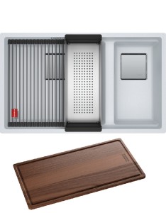 Zlewozmywak podwieszany Franke Kanon KNG 160-46-21 Fragranit+ Biały polarny