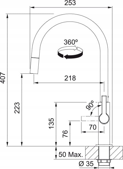 Bateria kuchenna Franke Maris Slim J pull-out Chrom