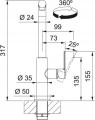 Bateria kuchenna Franke Maris Slim L pull-out Chrom