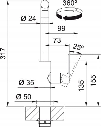 Bateria kuchenna Franke Maris Slim L pull-out Chrom