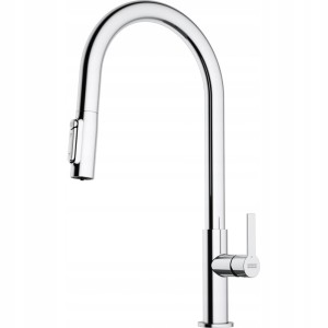 Bateria kuchenna Franke Maris Slim Clear Water J pull-out Chrom