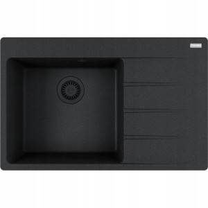 Zlewozmywak Franke CNG 611-78 TL Onyx Prawy Ociekacz / Czarny odpływ