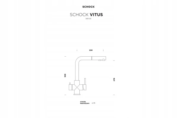Bateria Schock VITUS 560120 White Gold