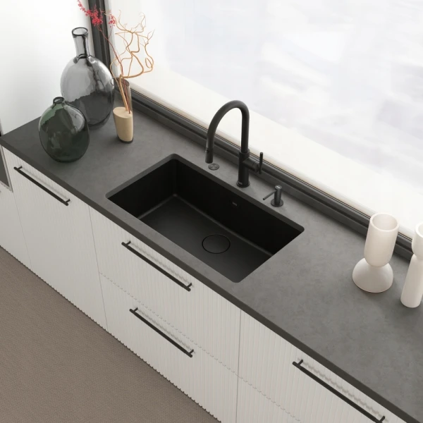 Bateria kuchenna Franke Maris Stripes J pull-out czarny mat