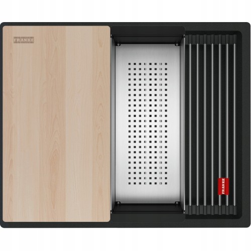 Zlewozmywak podwieszany Franke Kanon KNG PRO 110-52 Czarny / Czarne odpływy