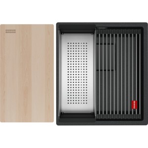 Zlewozmywak podwieszany Franke Kanon KNG PRO 110-37 Onyx / Czarne odpływy