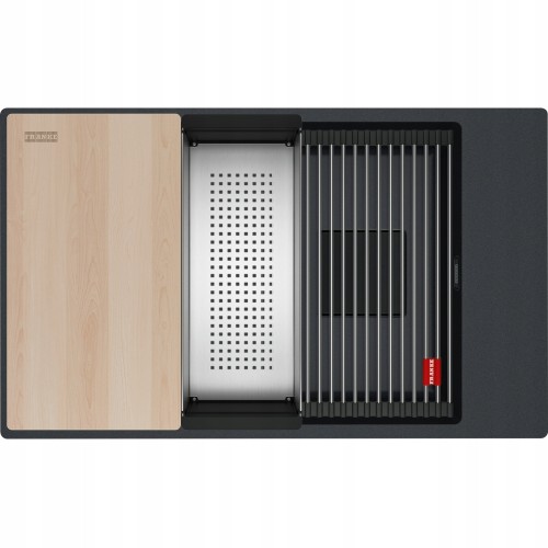 Zlewozmywak podwieszany Franke Kanon KNG PRO 110-62 Onyx / Czarne odpływy