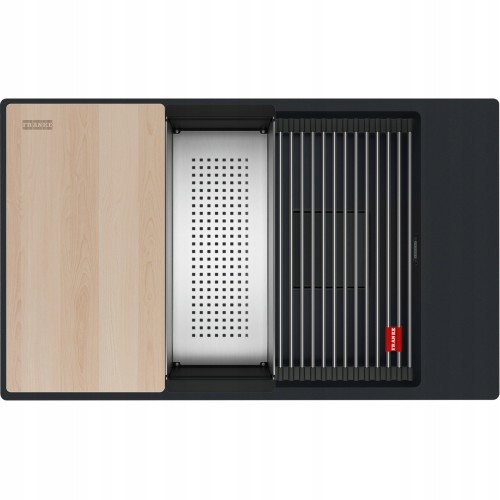 Zlewozmywak podwieszany Franke Kanon KNG PRO 110-62 Czarny / Czarne odpływy