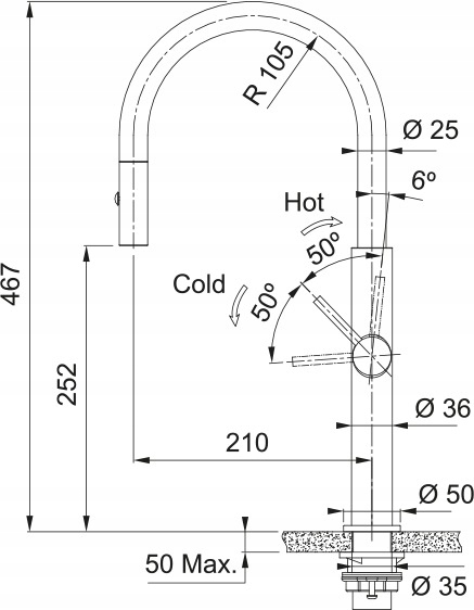 Bateria kuchenna Franke Pescara J pull-out spray Czarna stal szlachetna