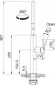 Bateria kuchenna Franke Pescara J pull-out spray Czarna stal szlachetna