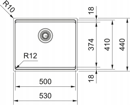 Zlewozmywak Franke Box Pro BXX PRO 210/110-50 Stal szlachetna