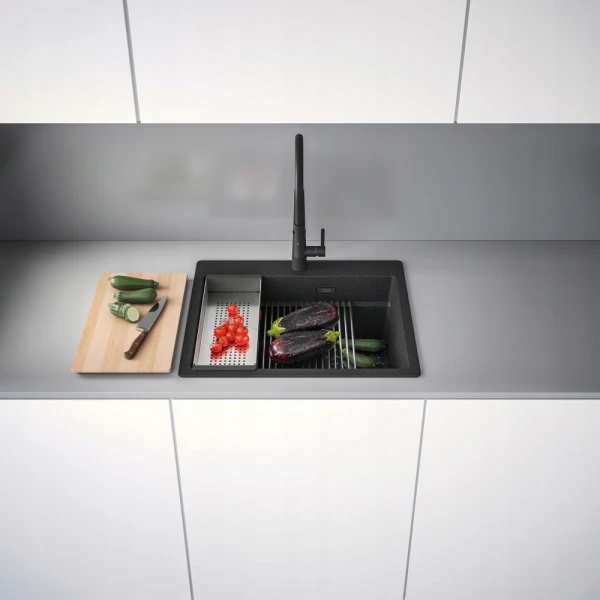 Zlewozmywak nakładany Franke Kanon KNG PRO 610-53 FTL Onyx / Czarne odpływy