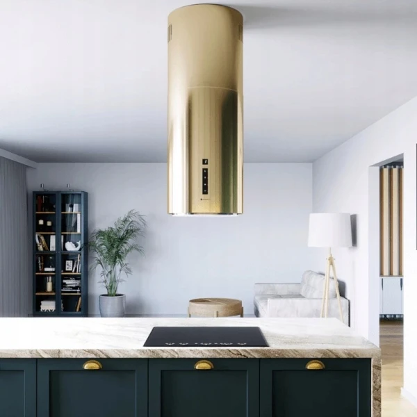 Okap kuchenny wyspowy Globalo Heweno Isola 39.2 Light Gold
