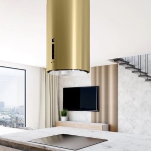 Okap kuchenny wyspowy Globalo Heweno Isola 39.2 Light Gold Mat
