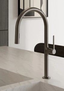 Bateria kuchenna Kludi Reef 50851N275 Czarny szczotkowany