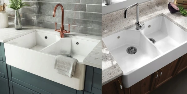 Zlewozmywak farmerski Sonra Belfast Double Matt White 59 Ceramiczny
