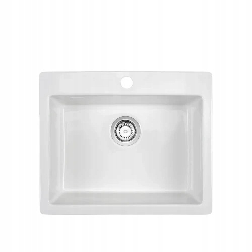 Zlewozmywak nakładany Sonra Makara 60 Crystal White 58 Ceramiczny