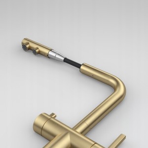 Bateria Franke Atlas Neo Clear Water pull-out Złoty