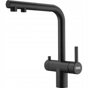 Bateria Franke Atlas Neo Clear Water pull-out Czarna stal szlachetna