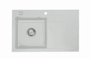 Zlewozmywak nakładany Systemceram Stema 80 Alu Lewa komora