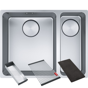 Zlewozmywak podwieszany Franke Mythos MYX 160-34-16 Stal szlachetna z małą komorą po prawej